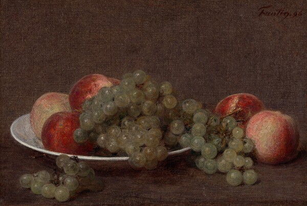 Still Life with Peaches and Grapes