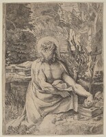 Saint Jerome in the Wilderness, Annibale Carracci, c. 1591