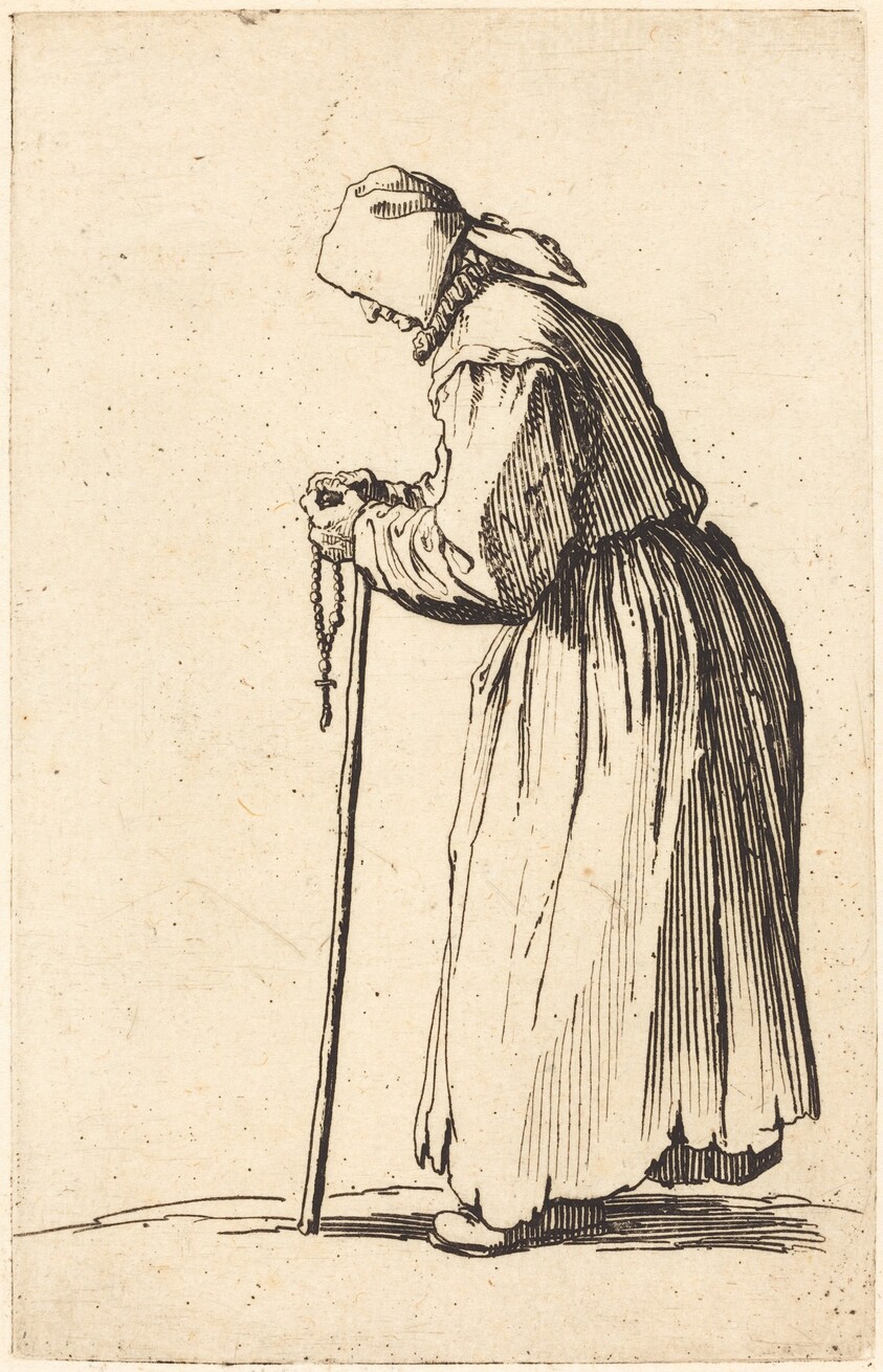 Beggar Woman with Rosary