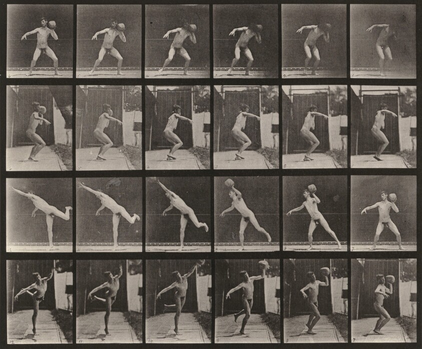 Plate Number 315. Heaving a 20-lb. rock