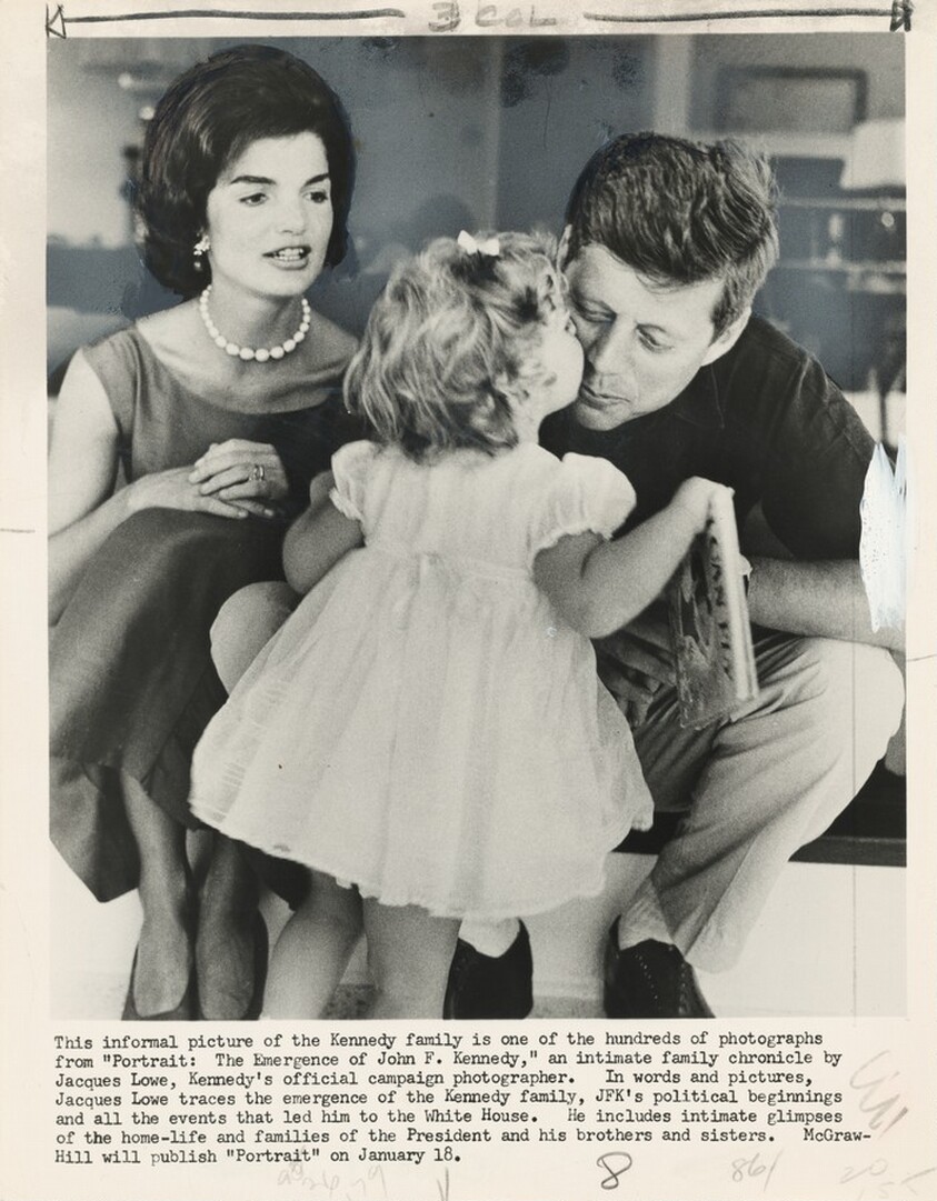 Title from caption on object: “This Informal Picture of the Kennedy Family...”