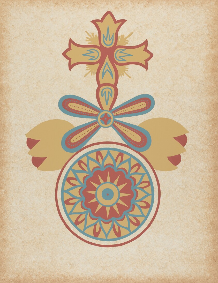 Santa Barbara Mission Doorway Design from the portfolio "Decorative Art of Spanish California"