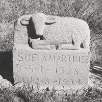 Sandstone grave marker, Walsenburg, Colorado, Robert Adams, 1972
