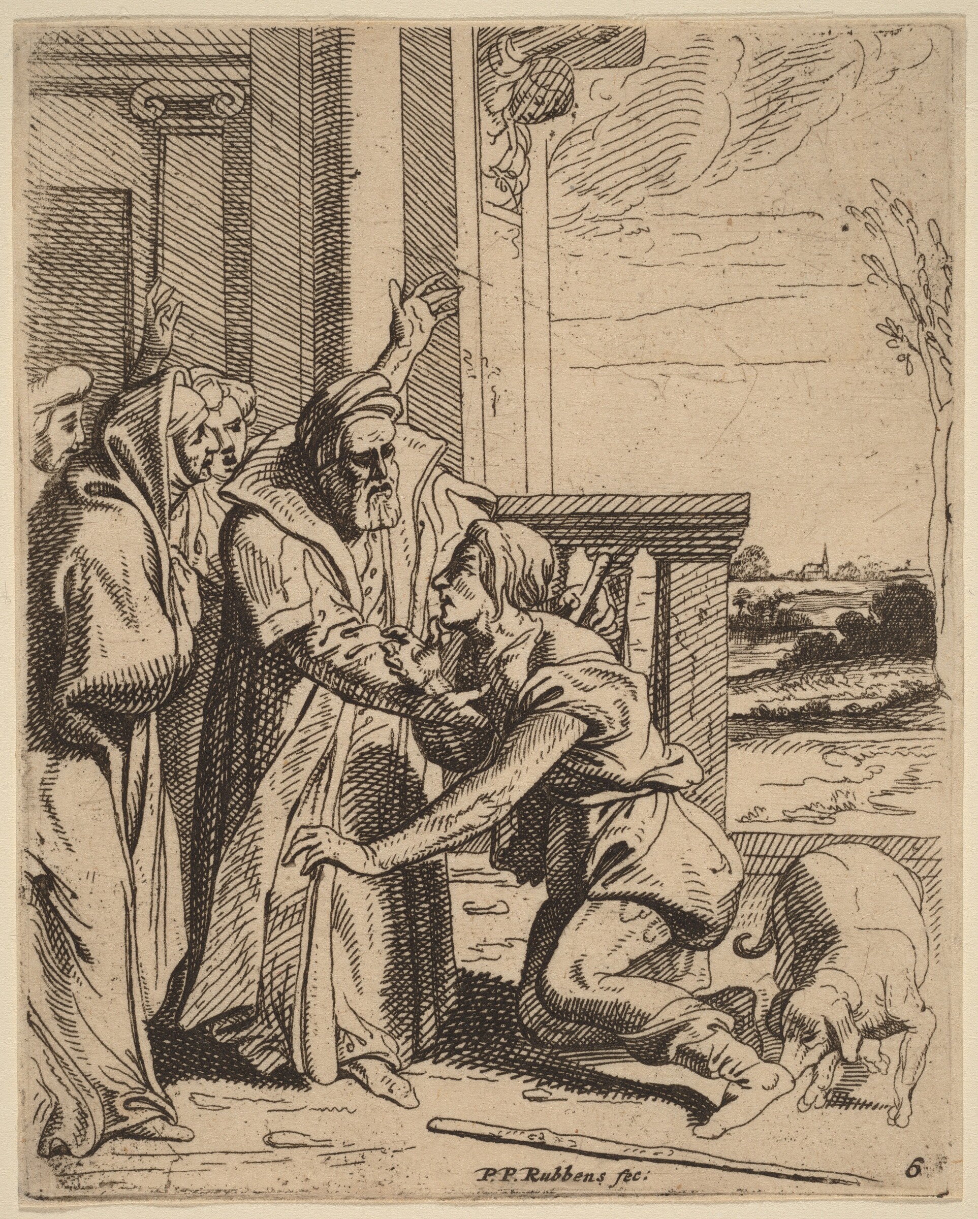 The Prodigal Son Received by His Father, Theodoor van Thulden after Sir Peter Paul Rubens