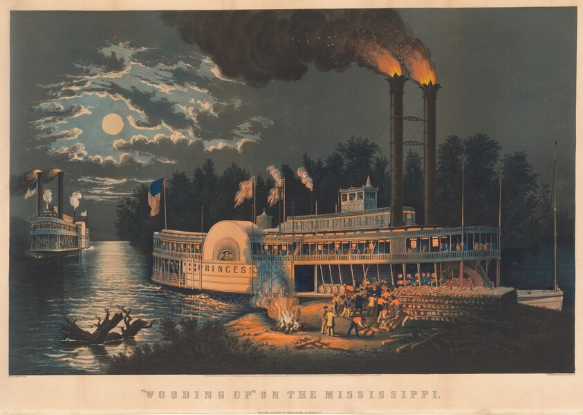 "Wooding Up" on the Mississippi