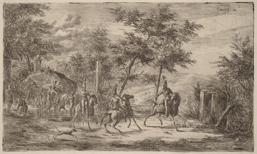Cavalry and Hay Wagon