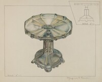 Glass Cake Stand, Magnus S. Fossum, c. 1936