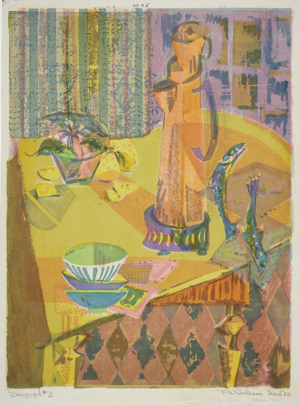 Serigraph #3 (Still-Life), F.W. Cochrane, 1956