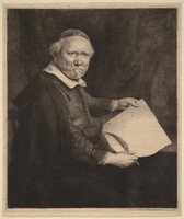Lieven Willemsz van Coppenol: the Larger Plate, Rembrandt van Rijn, 1658