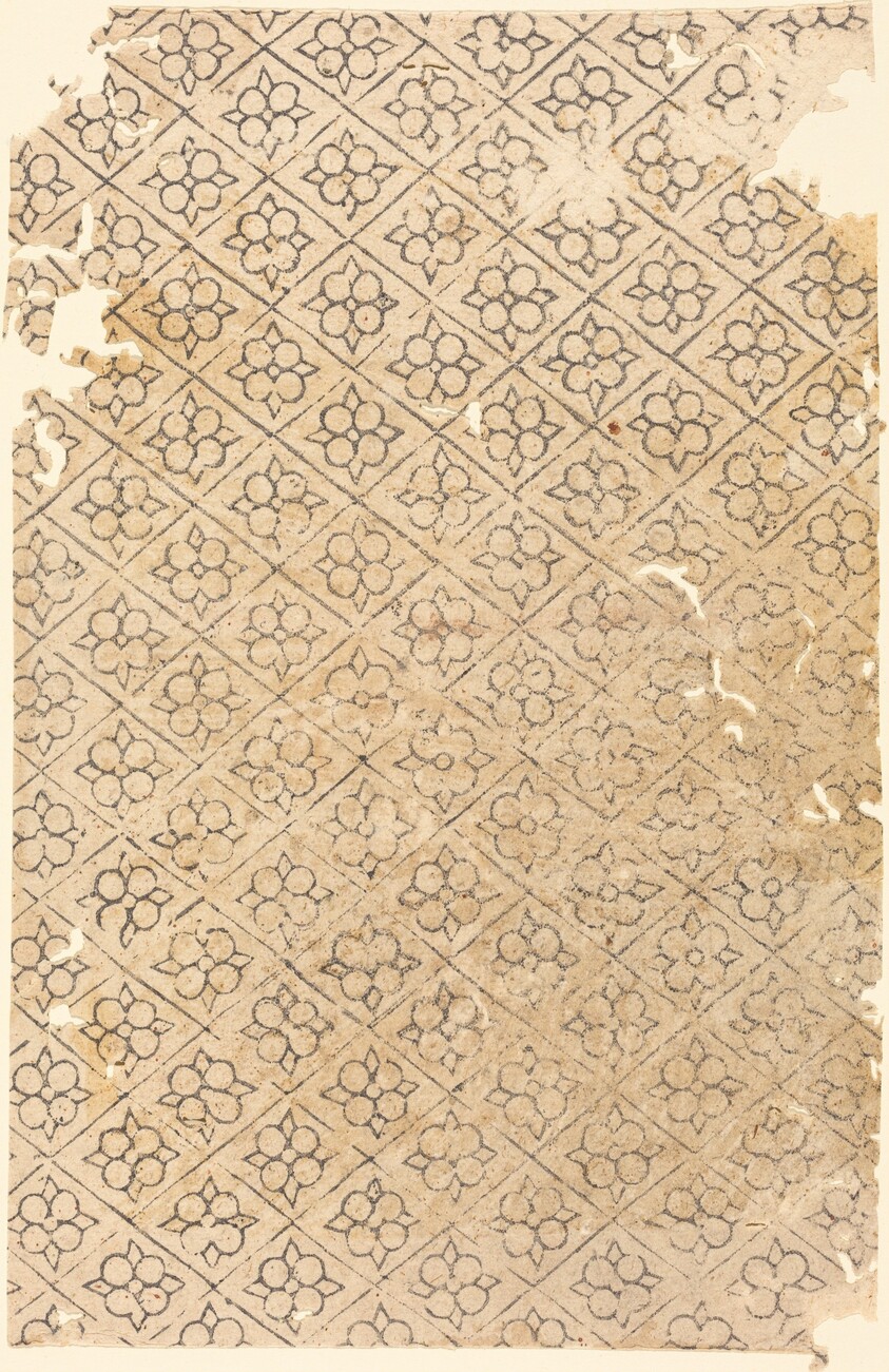 Sheet with Flower and Diamond Pattern