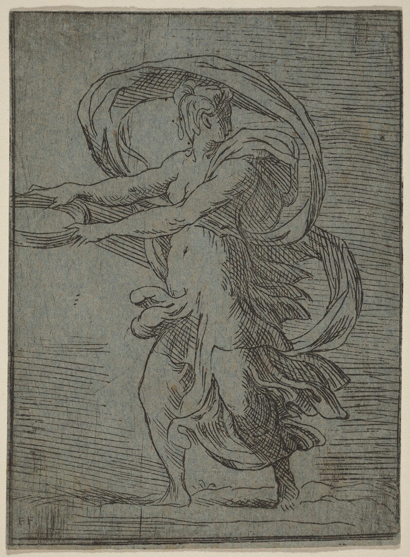 Woman Carrying a Tray