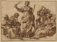 Virtue Triumphing over Vices, Italian 16th Century, 16th century