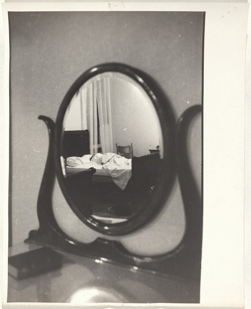 Family in mirror--Santa Cruz, California