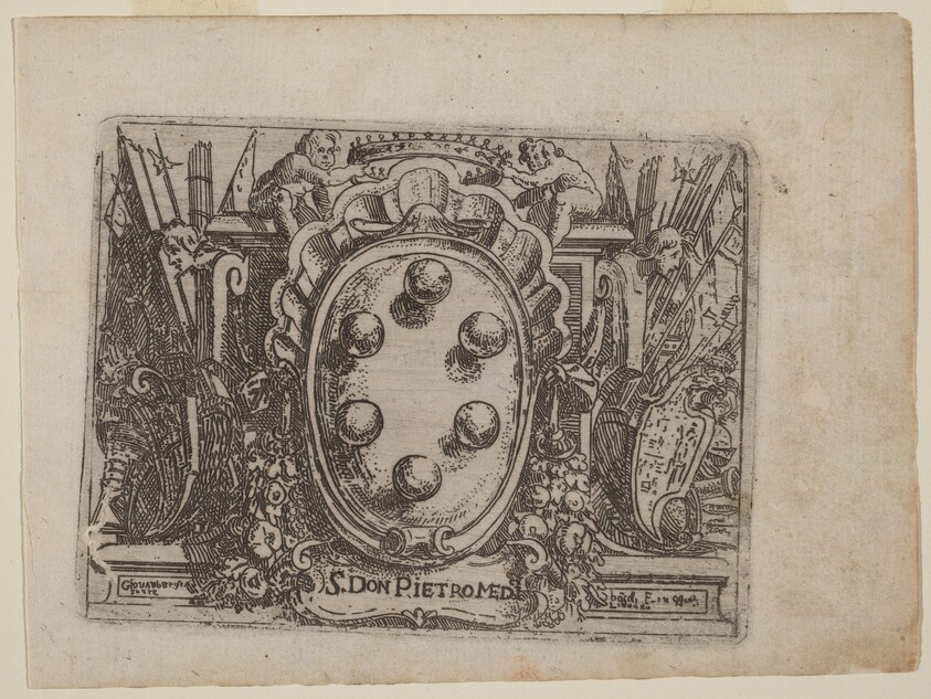 Dedication to Don Pietro Medici from "Bizzarie di varie Figure"