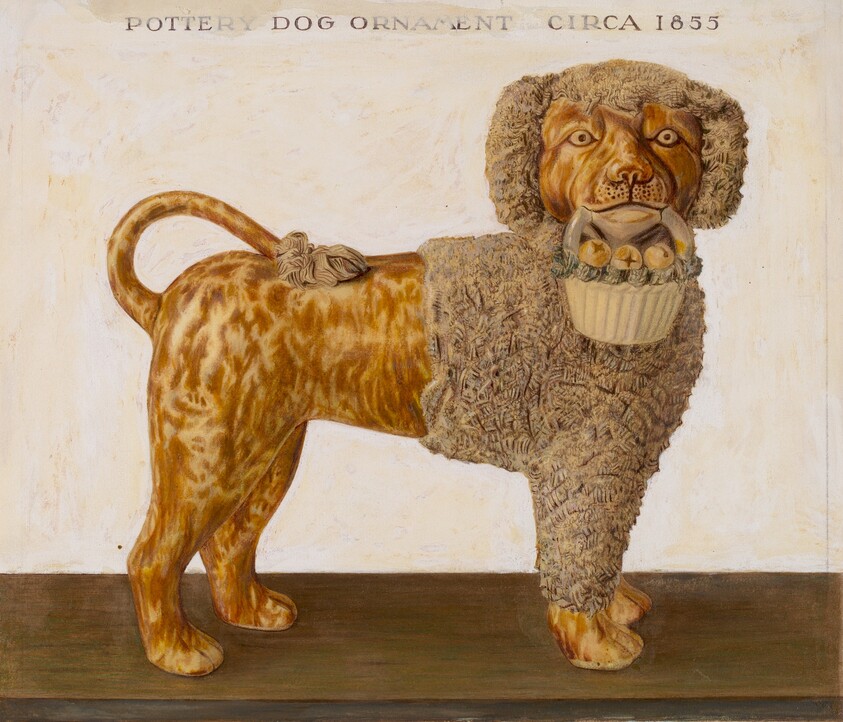 Pottery Dog Ornament