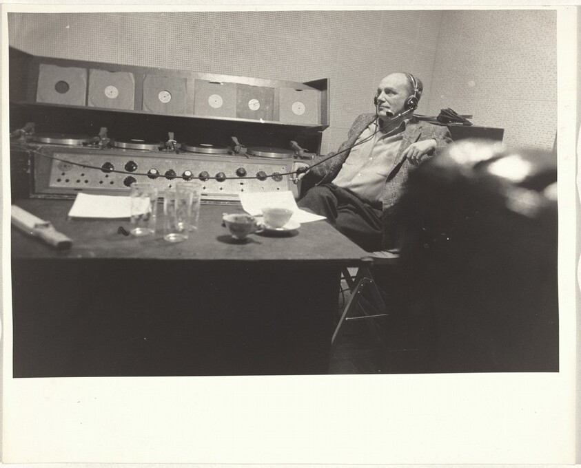 Man in NBC recording studio--Burbank, California