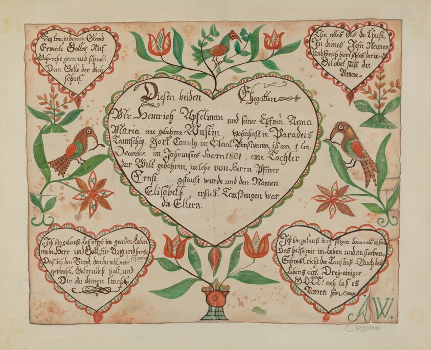 Pa. German Birth Certificate (Waltman #3)