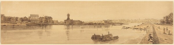 View of the Village of Chaillot from the  Pont de la Concorde: pl.17