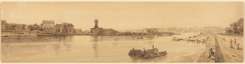 View of the Village of Chaillot from the  Pont de la Concorde: pl.17