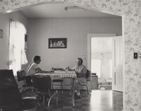 Kerstin and Mrs. Leslie Ross, on the Ross wheat farm, near Peetz, Colorado, Robert Adams, 1973, printed 1988