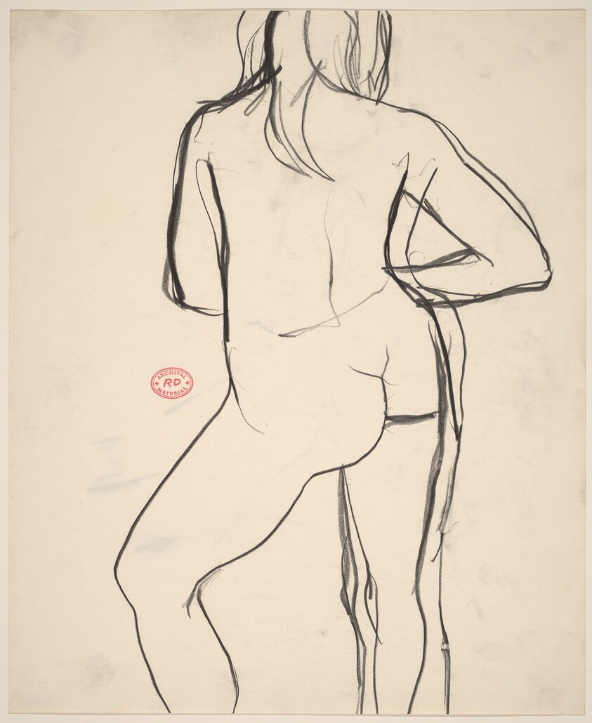 Untitled [back view of a female nude in contrapposto]