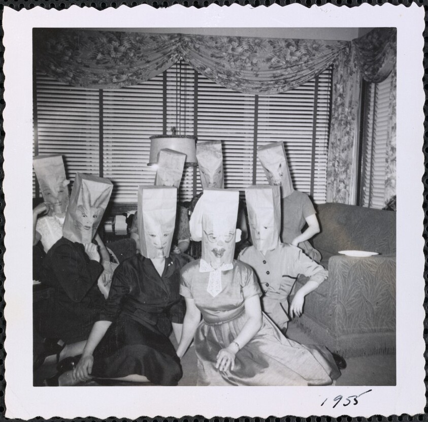 Untitled (Women with paper bags over heads)