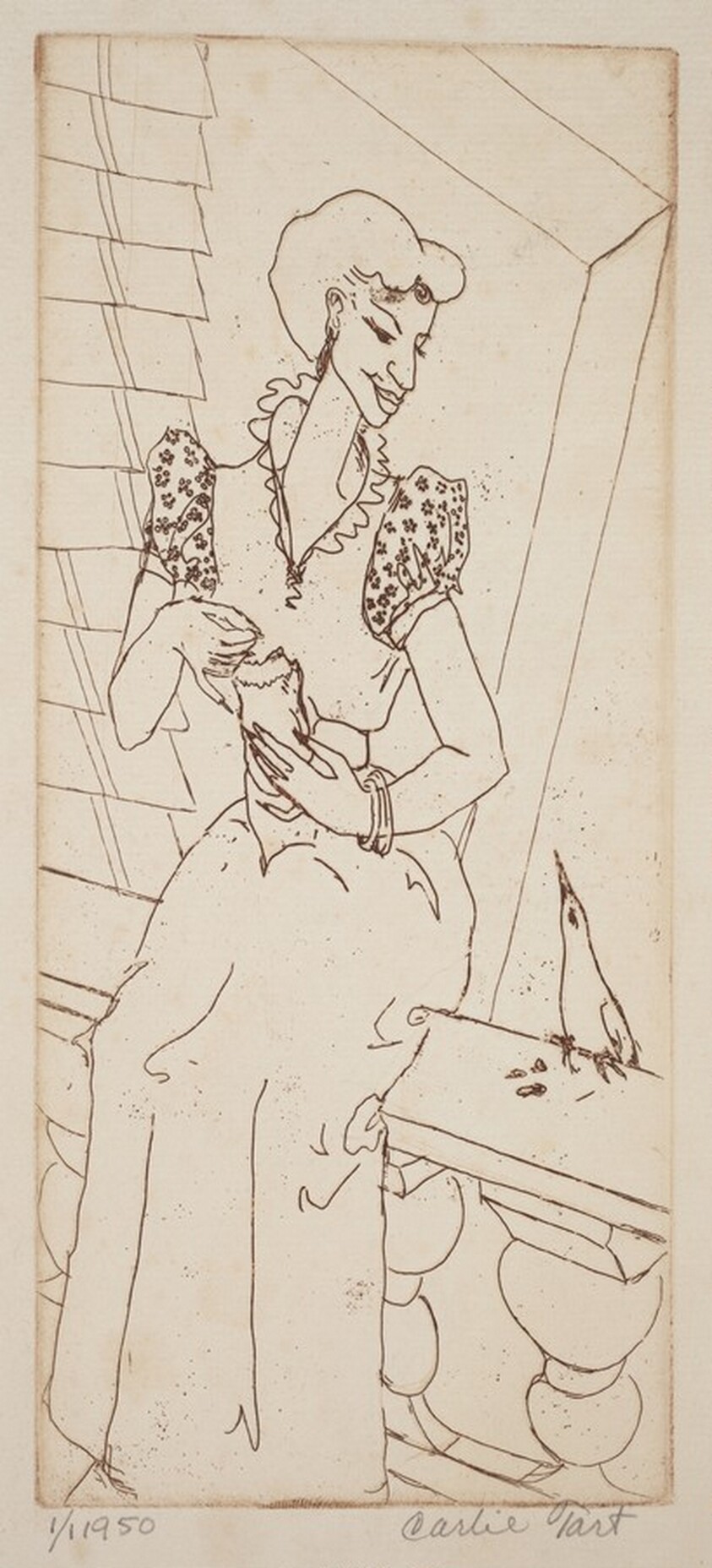 Woman Feeding the Bird