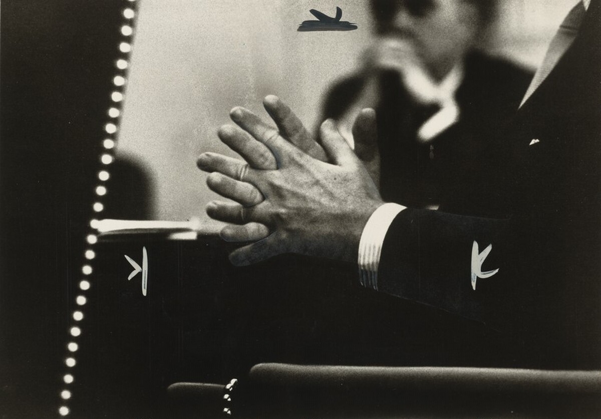 Title from caption on object: “President Has Strong, Expressive Hands”