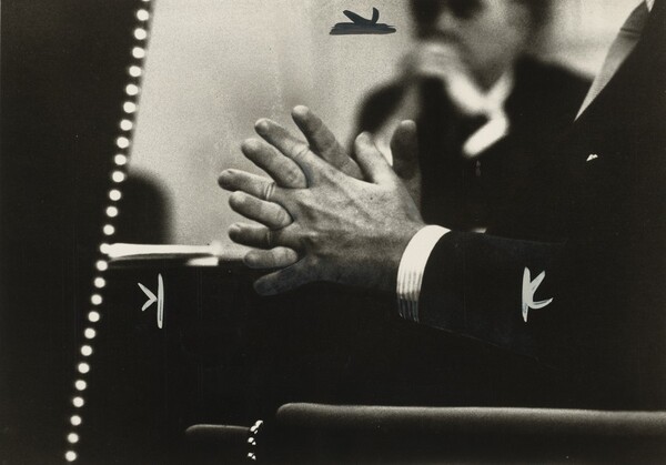 Title from caption on object: “President Has Strong, Expressive Hands”