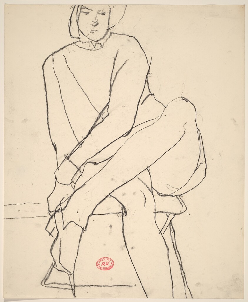 Untitled [seated woman leaning left and crossing her legs]