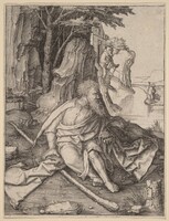Saint Christopher at the Border of a River, Lucas van Leyden, c. 1505/1506
