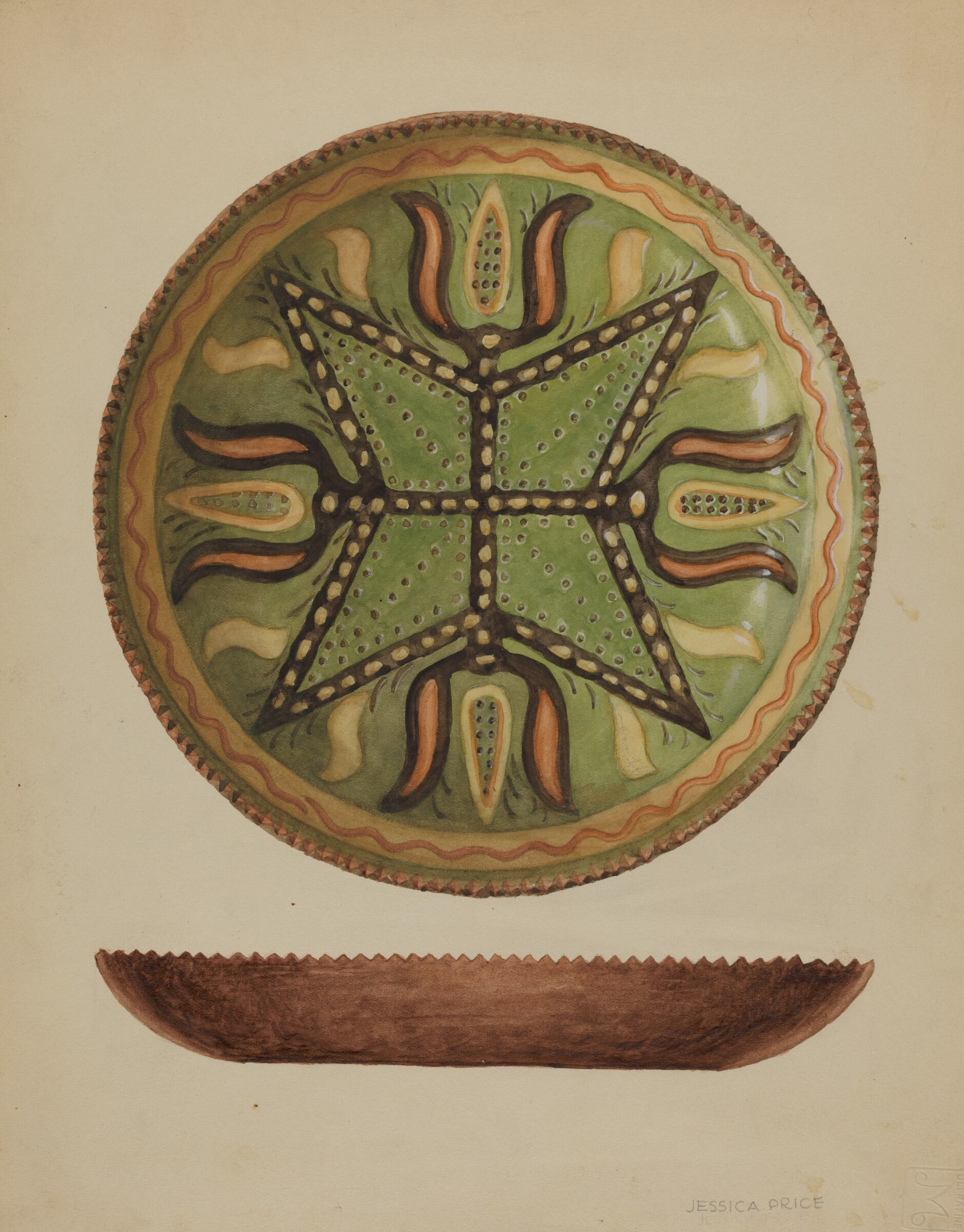 Pa. German Dish, Jessica Price, c. 1936