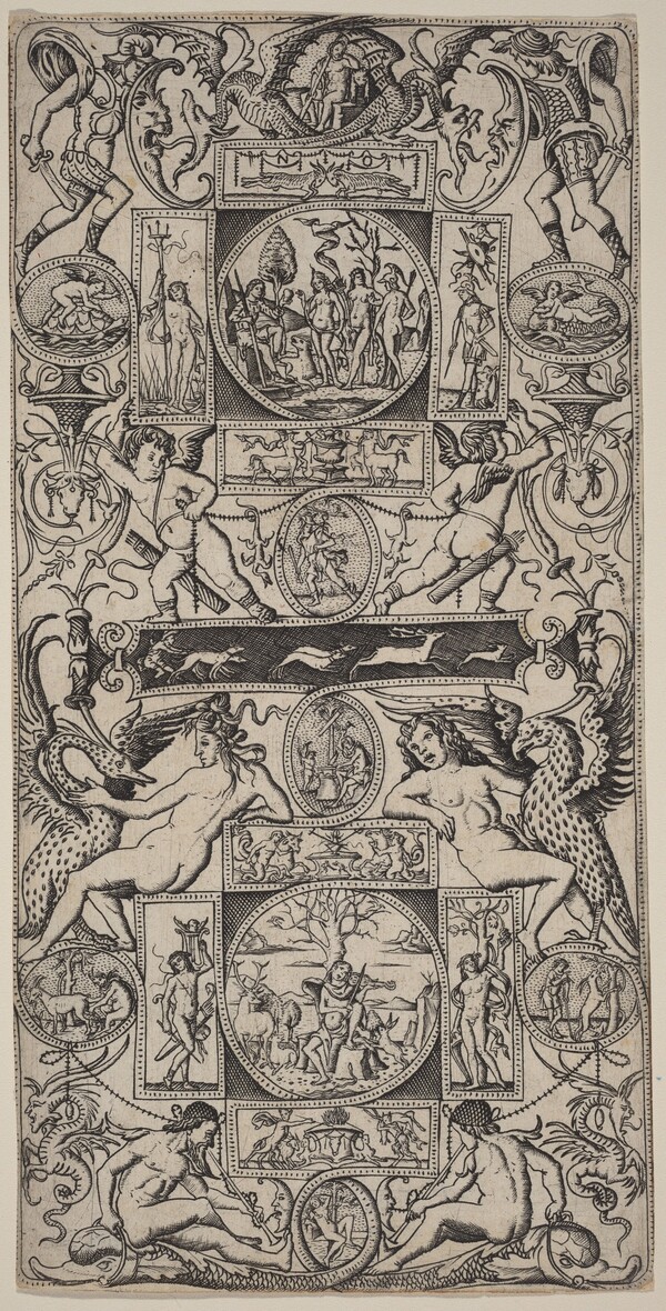 Ornament Panel with Orpheus and the Judgment of Paris