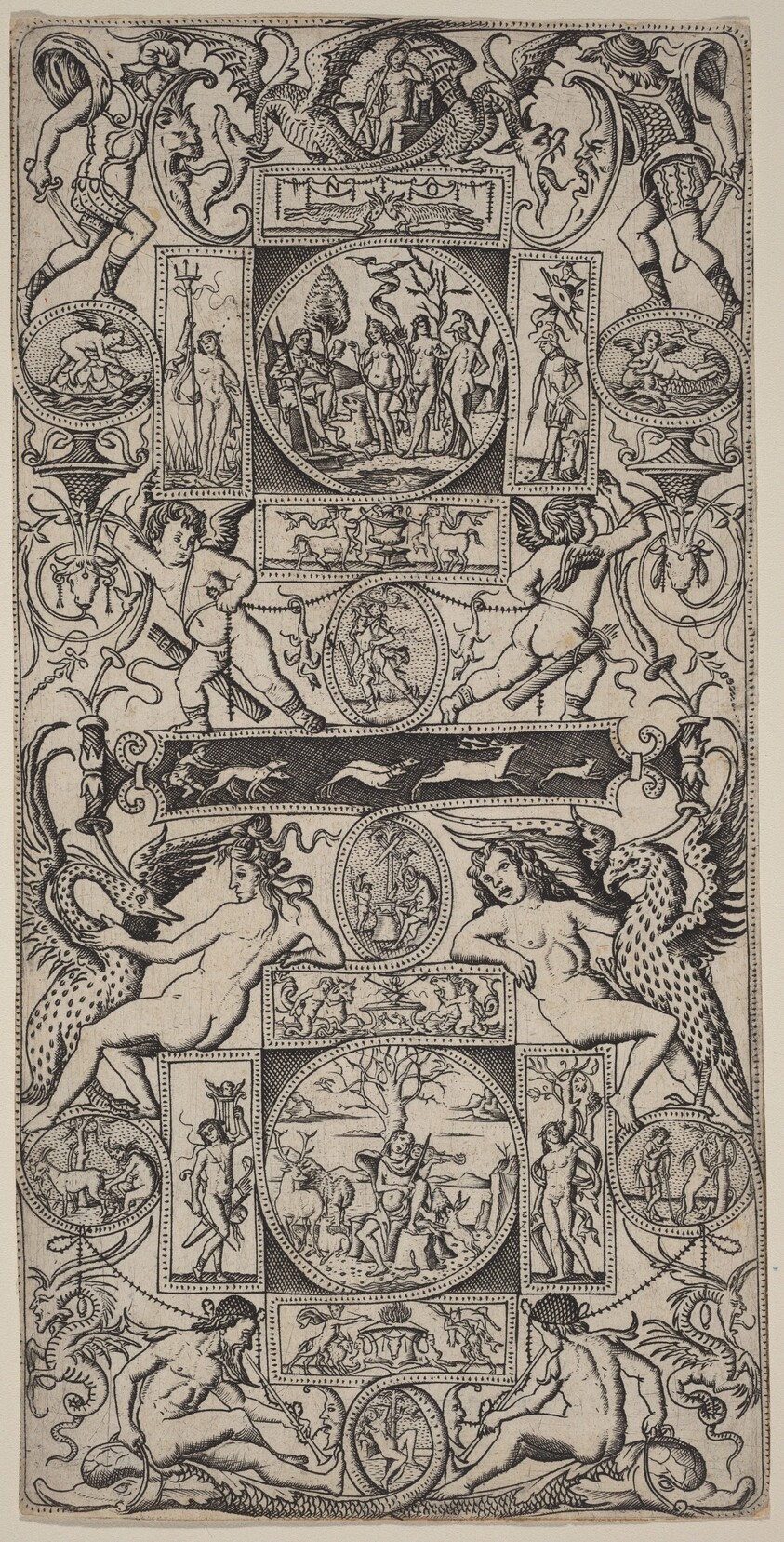 Ornament Panel with Orpheus and the Judgment of Paris