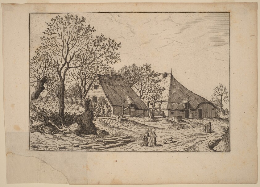 Farm with Shed and Draw Well