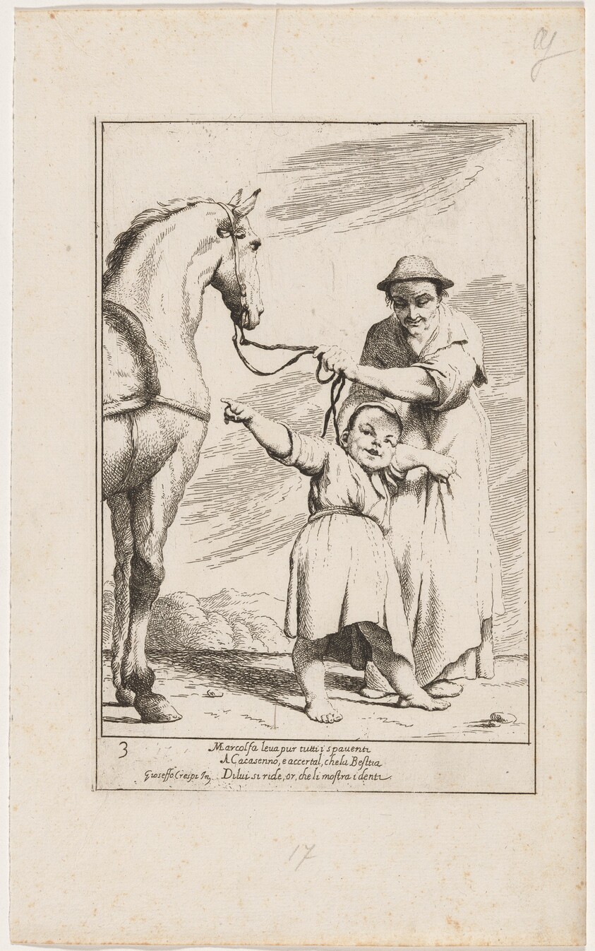 Marcolfa Showing Cacasenno a Horse