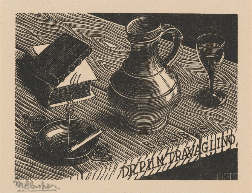 Bookplate Dr. P.H.M. Travaglino