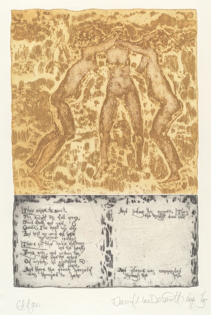 They came to court. This knight, in full array