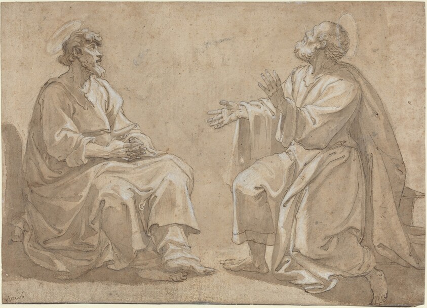 Two Seated Saints