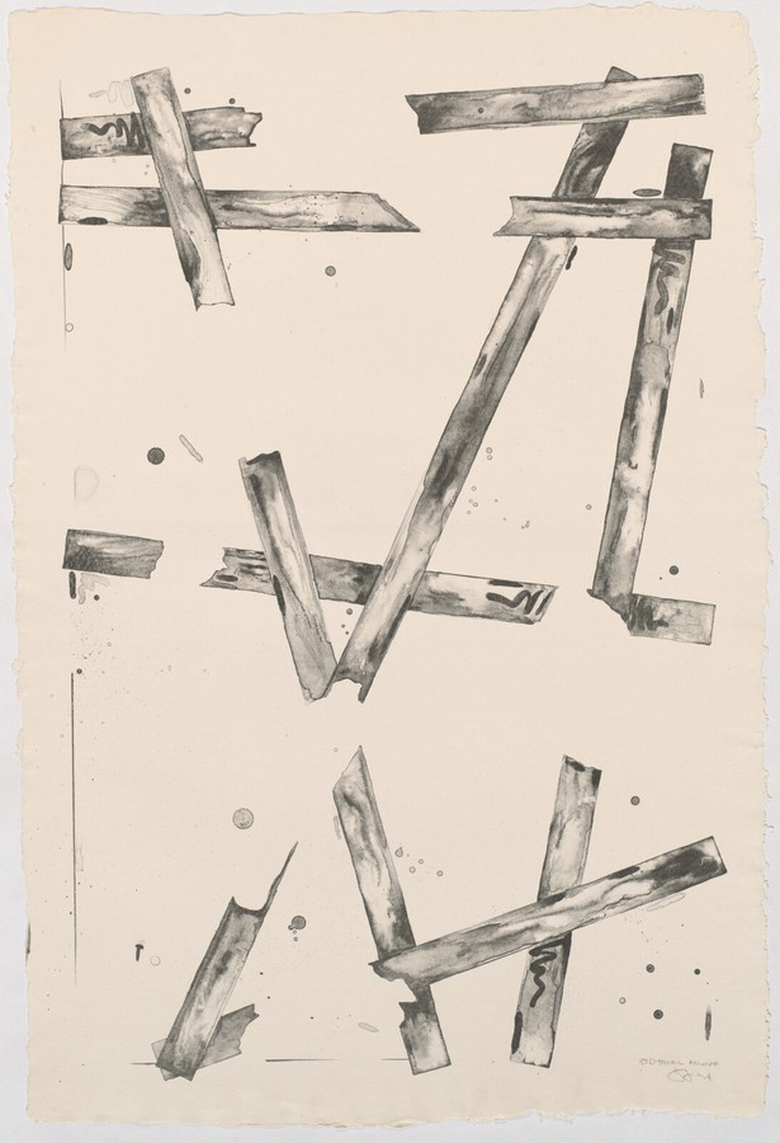 Four Panels from Untitled 1972 [D panel, trial proof 25], Jasper Johns, started 1973, published 1974