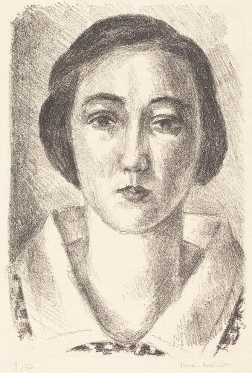 Young Girl in Flowered Dress with Organdy Collar (Jeune fille en robe fleurie au col d'organdi)