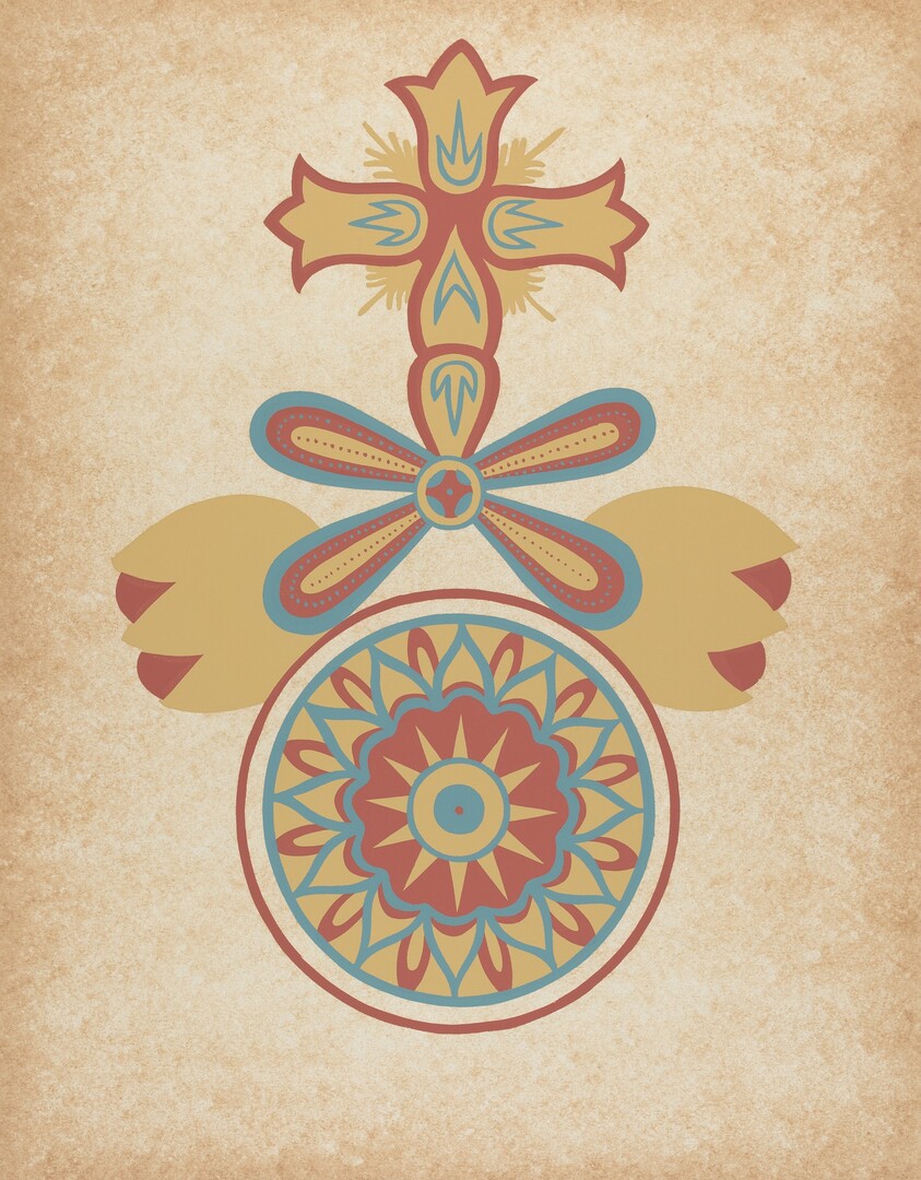 Santa Barbara Mission Doorway Design from the portfolio "Decorative Art of Spanish California"