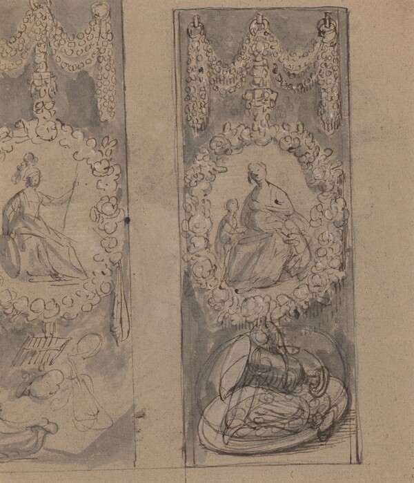 Decorative Motifs with Garlands (verso)
