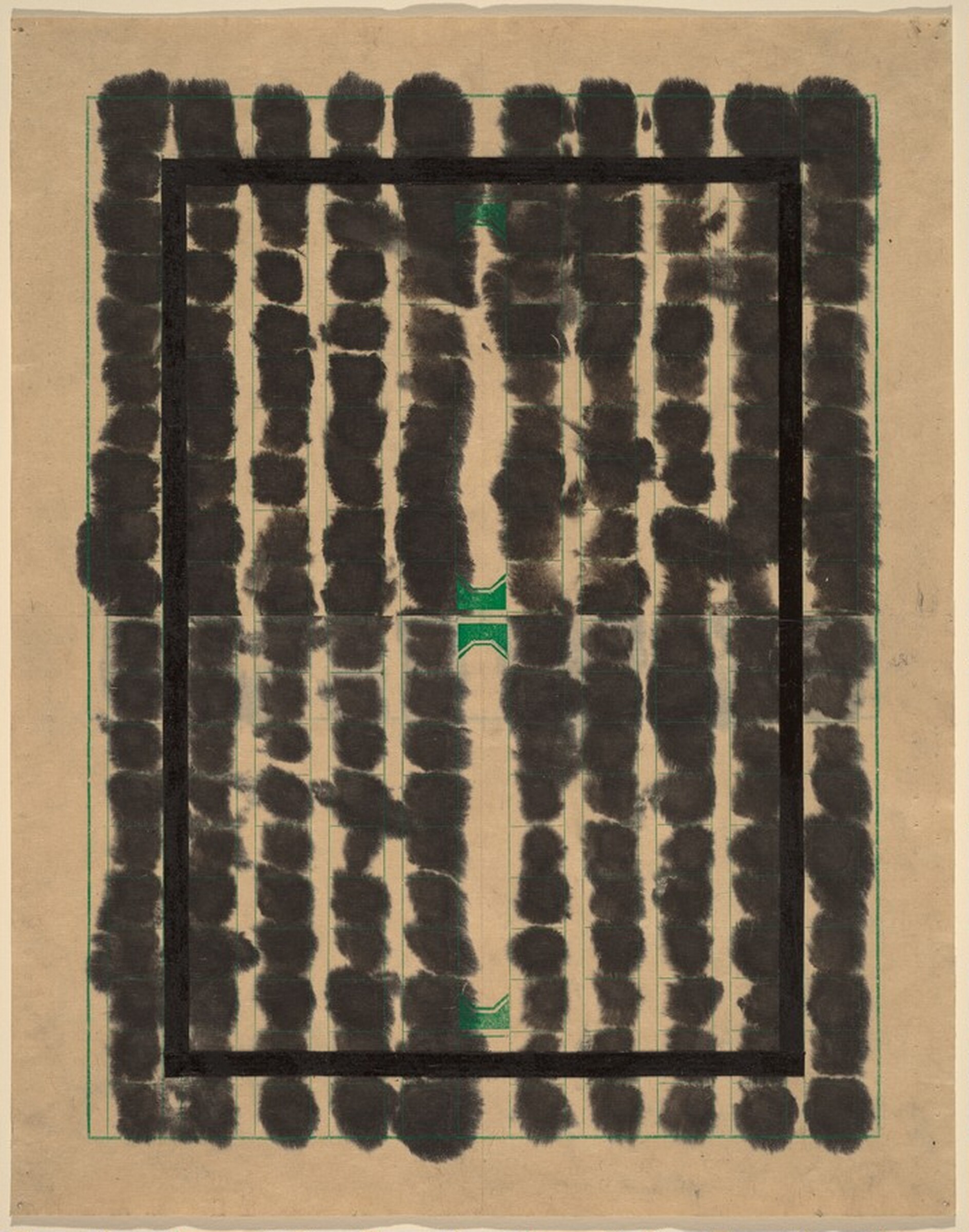 Ink Dot and Enameled Line Drawing, Carole Seborovski, 1988