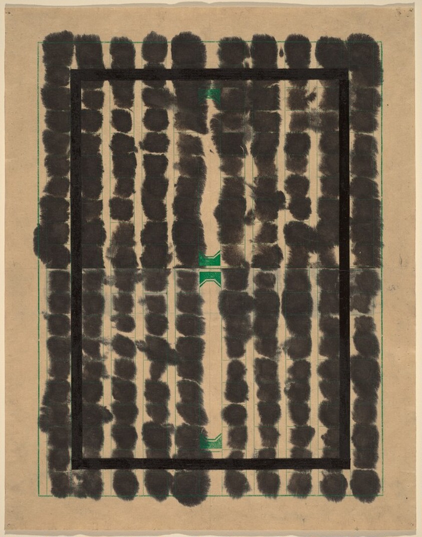 Ink Dot and Enameled Line Drawing