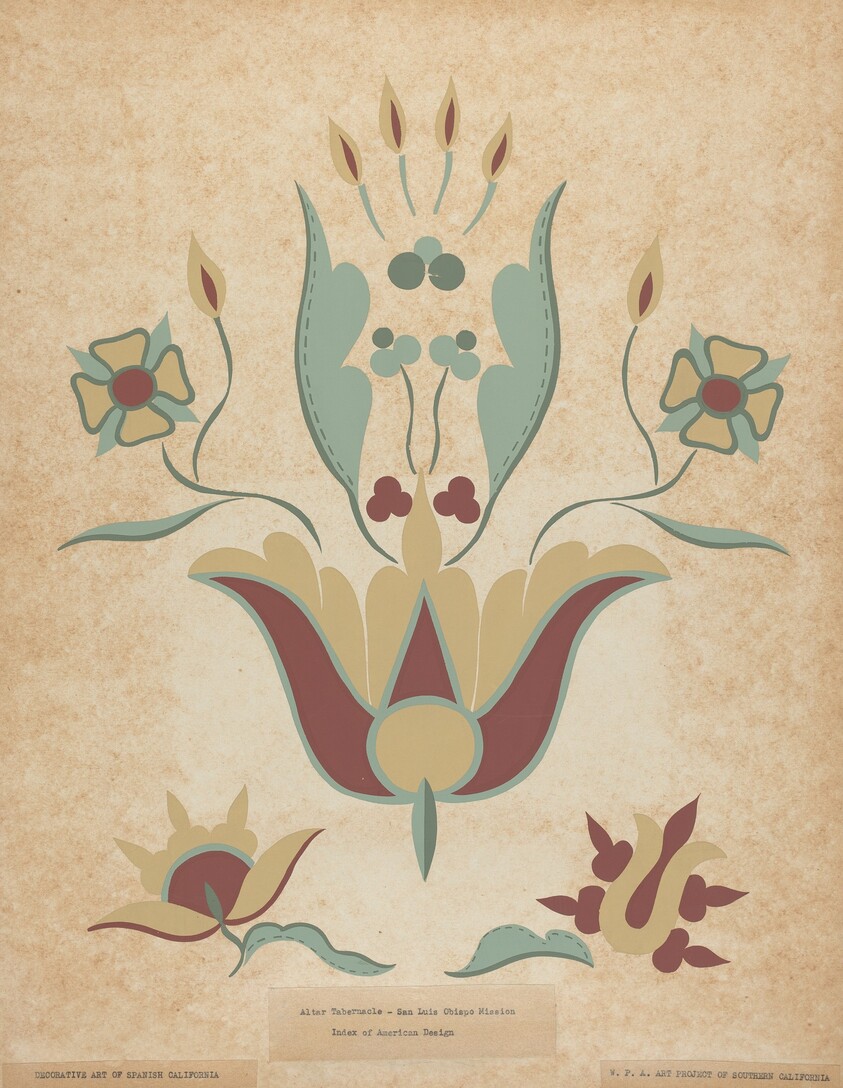 San Luis Obispo Mission Altar Tabernacle from the portfolio "Decorative Art of Spanish California"