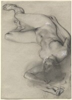 Nude Woman Lying on the Ground, Franz von Stuck, 1896