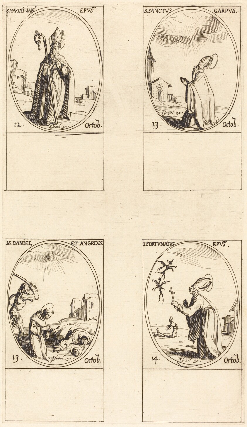 St. Maximilian; St. Carpus; St. Daniel and Angelus; St. Fortunatus