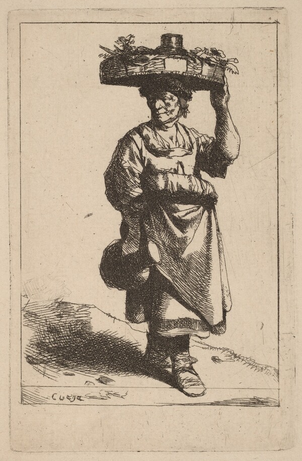 Woman Carrying a Basket
