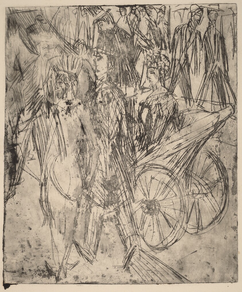 Couple in Front of a Carriage